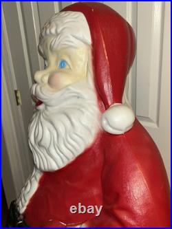 Santa Claus Blow Mold Christmas Decoration 5 FT VTG No Light Holiday