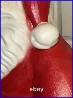Santa Claus Blow Mold Christmas Decoration 5 FT VTG No Light Holiday
