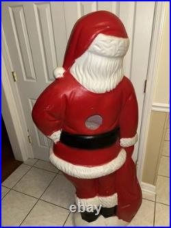 Santa Claus Blow Mold Christmas Decoration 5 FT VTG No Light Holiday