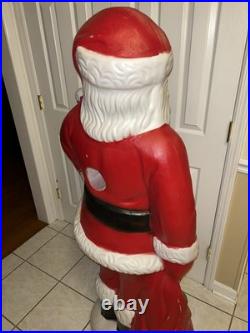 Santa Claus Blow Mold Christmas Decoration 5 FT VTG No Light Holiday