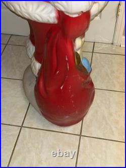 Santa Claus Blow Mold Christmas Decoration 5 FT VTG No Light Holiday