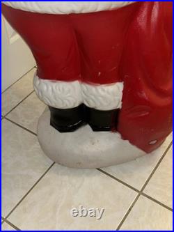 Santa Claus Blow Mold Christmas Decoration 5 FT VTG No Light Holiday
