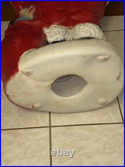 Santa Claus Blow Mold Christmas Decoration 5 FT VTG No Light Holiday