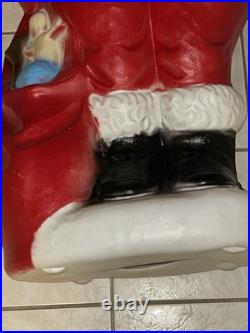 Santa Claus Blow Mold Christmas Decoration 5 FT VTG No Light Holiday
