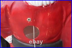 Santa Claus Plastic Blow Mold Light Up 5ft Christmas Yard Decoration RARE Vtg