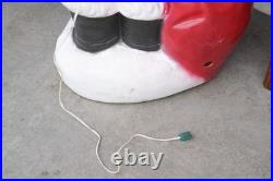 Santa Claus Plastic Blow Mold Light Up 5ft Christmas Yard Decoration RARE Vtg