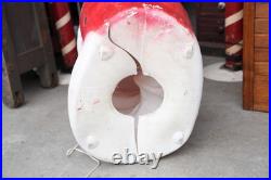 Santa Claus Plastic Blow Mold Light Up 5ft Christmas Yard Decoration RARE Vtg