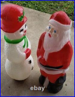 Santa Claus and Snowman mold 22 light works on Santa Claus