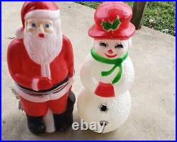 Santa Claus and Snowman mold 22 light works on Santa Claus