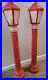 Set Of 2 Vintage Empire Blow Mold Lantern Candle Lamp Post Street Light Dickens