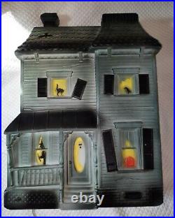 Signed DON FEATHERSTONE Lighted Haunted House Union Product Blow Mold 1995 Vtg