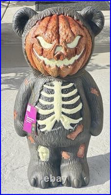 Skeleton Bear Halloween Blow Mold 2.5FT 30 Glow In The Dark READ Description