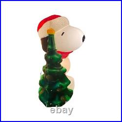 Snoopy Peanuts 30 Blow Mold Christmas Tree Woodstock Light Up USA 2010 Holiday