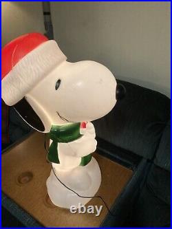 Snoopy The Peanuts Charlie White Christmas New Blow Mold 24 Inch BlowMold