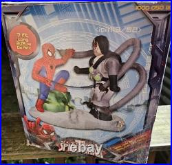 Spider-Man & Doc Ock Marvel Christmas Airblown Inflatable 7Ft long Light Up 2014