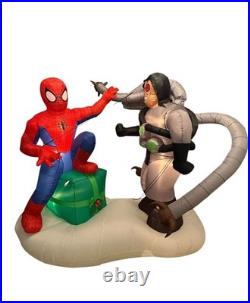 Spider-Man & Doc Ock Marvel Christmas Airblown Inflatable 7Ft long Light Up 2014