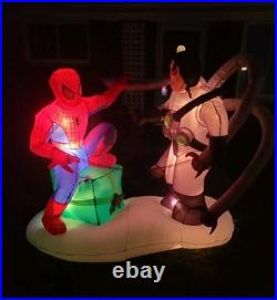 Spider-Man & Doc Ock Marvel Christmas Airblown Inflatable 7Ft long Light Up 2014