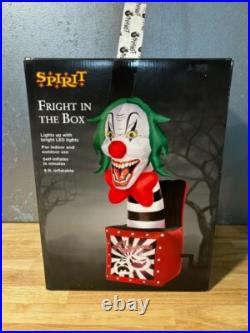 Spirit Halloween Fright In The Box 8' Inflatable Airblown Jack Clown In A Box
