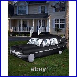 Spirit Halloween Hearse Inflatable Skeleton 14 Ft LED Home Depot Decor Prop NEW