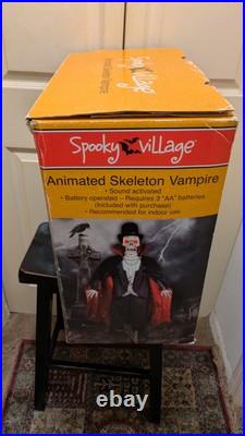 Spooky Village Animated 72 Halloween Skeleton Vampire Life Size Decor Works