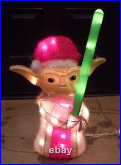 Star Wars Kurt Adler Illuminated Christmas Holiday 18 Yoda Figure #11126U 2013