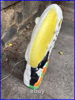 Sun Hill Double Sided Halloween Blow Mold Witch, Cat, Pumpkin, & Skeleton VTG