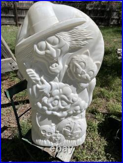 Sun Hill Double Sided Halloween Blow Mold Witch, Cat, Pumpkin, & Skeleton VTG