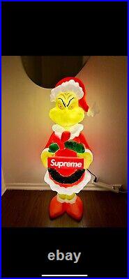 Supreme 3 Foot Grinch LED Lighted Brand New Sealed Same Day FedEx Ship