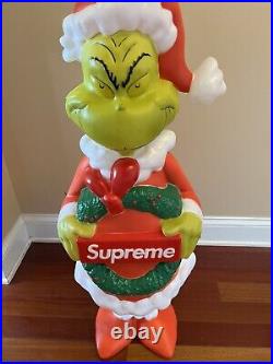 Supreme 3 Foot Grinch LED Lighted Brand New Sealed Same Day FedEx Ship