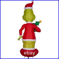 THE GRINCH-Dr SUESS-GIANT Airblown Infltable Lights Up Soft & Fuzzy 10 Ft New