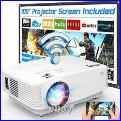 TMY WiFi Projector with 100? Screen 180 ANSI Brightness Over 7500 Lumens 1080