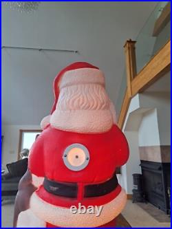 TPI Plastics Santa With Reindeer Lighted 2000 Blow Mold 40 Made In Canada