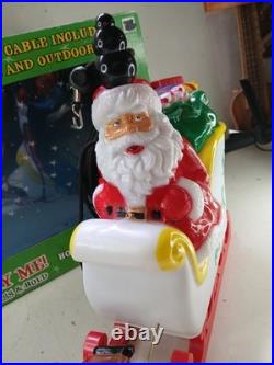 Tekky Toys Santa's Flying Sleigh 25' Cable Light Up Outdoor Table Top Blow Mold