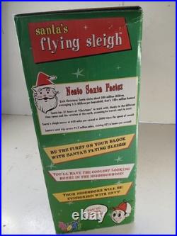 Tekky Toys Santa's Flying Sleigh 25' Cable Light Up Outdoor Table Top Blow Mold