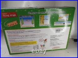 Tekky Toys Santa's Flying Sleigh 25' Cable Light Up Outdoor Table Top Blow Mold
