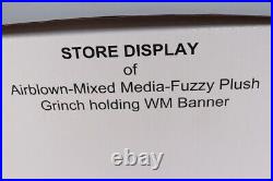 The Grinch Airblown Inflatable 10 Ft Fuzzy Plush Walmart Banner RARE New
