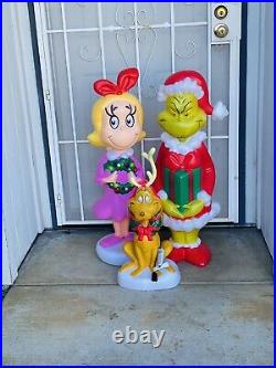The Grinch, Cindy Lou, & Max The Grinch Who Stole Christmas Blowmold Lot NWT