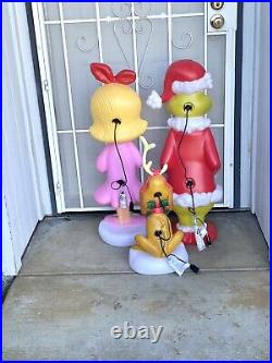 The Grinch, Cindy Lou, & Max The Grinch Who Stole Christmas Blowmold Lot NWT