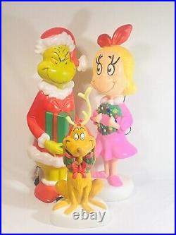 The Grinch, Cindy Lou, & Max The Grinch Who Stole Christmas Blowmold Lot NWT