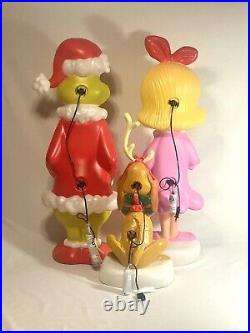 The Grinch, Cindy Lou, & Max The Grinch Who Stole Christmas Blowmold Lot NWT