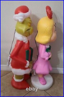 The Grinch & Cindy Lou Who Grinch Who Stole Christmas Blow Mold Lot Of 2 New