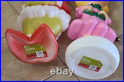 The Grinch & Cindy Lou Who Grinch Who Stole Christmas Blow Mold Lot Of 2 New