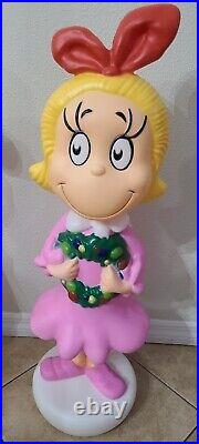 The Grinch & Cindy Lou Who Grinch Who Stole Christmas Blow Mold Lot Of 2 New