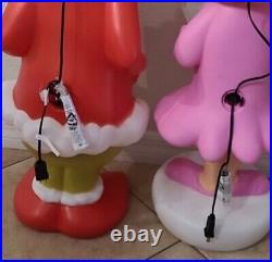 The Grinch & Cindy Lou Who Grinch Who Stole Christmas Blow Mold Lot Of 2 New