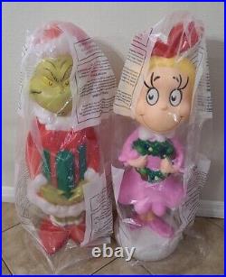 The Grinch & Cindy Lou Who Grinch Who Stole Christmas Blow Mold Lot Of 2 New
