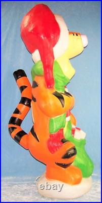 Tigger 36 Christmas Blow Mold Ground Spikes Manual Disney Santa's Best VINTAGE