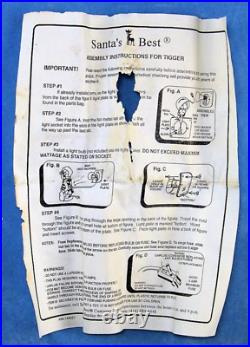 Tigger 36 Christmas Blow Mold Ground Spikes Manual Disney Santa's Best VINTAGE