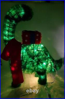 Tinsel Lit Brontosaurus Dinosaur Scarf Gift Christmas Sculpture Indoor Outdoor