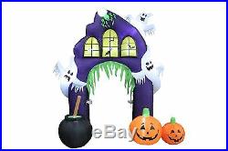 USED 9 Foot Halloween Inflatable Ghosts Castle Archway Arch Pumpkins Decoration