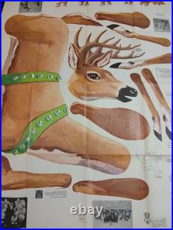 U-Bild Santa & Mrs Sleigh & 8 Reindeer Patterns 189 256 335 257 Christmas Yard